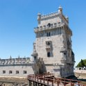 EU PRT LIS Lisbon 2017JUL10 TorreDeBelem 001  The   Torre de Belém   ( Belém Tower ) or the Tower of St Vincent is a fortified tower located on the outskirts of Lisbon and was built in the early 16th century. : 2017, 2017 - EurAisa, DAY, Europe, July, Lisboa, Lisbon, Monday, Portugal, Southern Europe, Torre de Belém